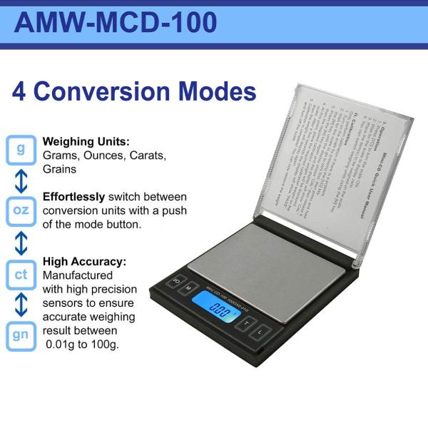 AWS AMW-MCD-100 100g X 0.01g Scale