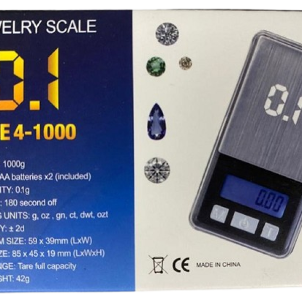 Jewelry Scale 1000G X 0.1G - Blue4